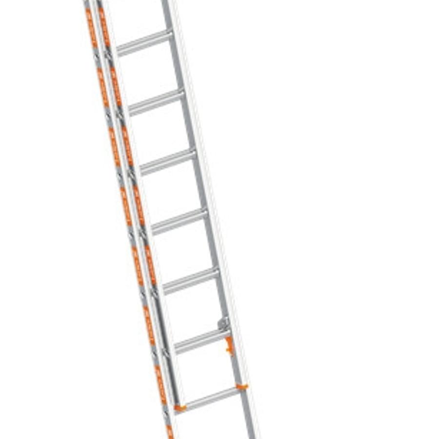 Opsteekladder alu 2x14 tr.