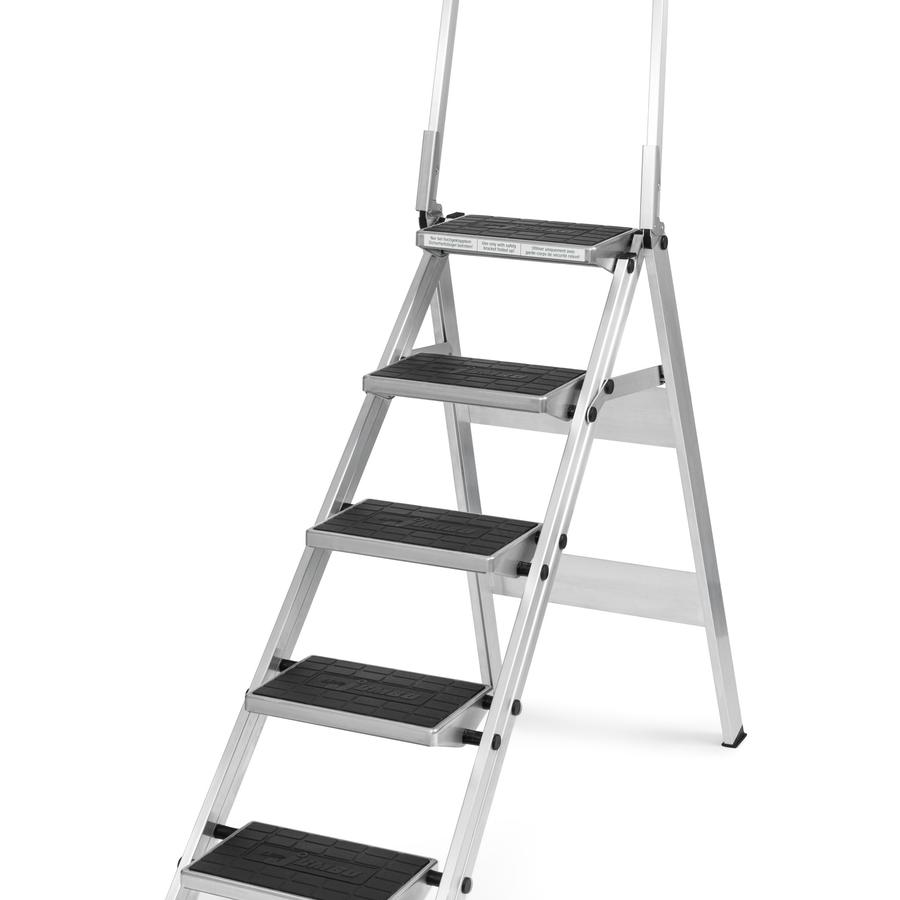Jumbo aluminium trapladder 5 tr. rubber treden en beugel