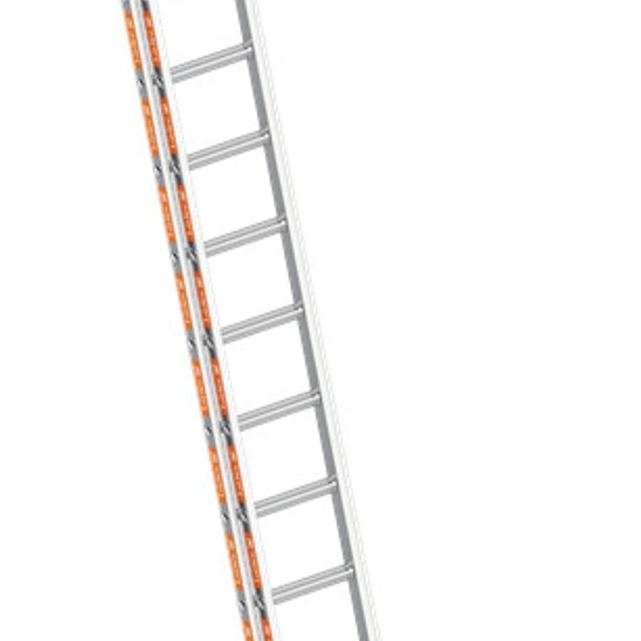 Opsteekladder alu 2x18 tr.