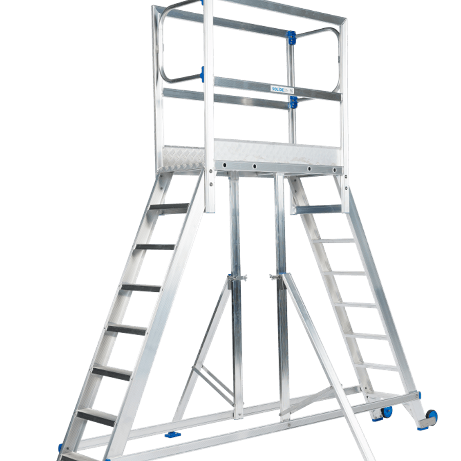Solide Mobiel werkplatform / 8 treden, platform 1250mm