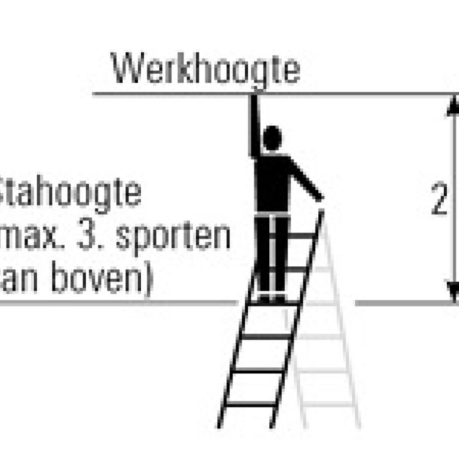 Layher 1039004 dubbele aluminium ladder 2x4 - detail 6