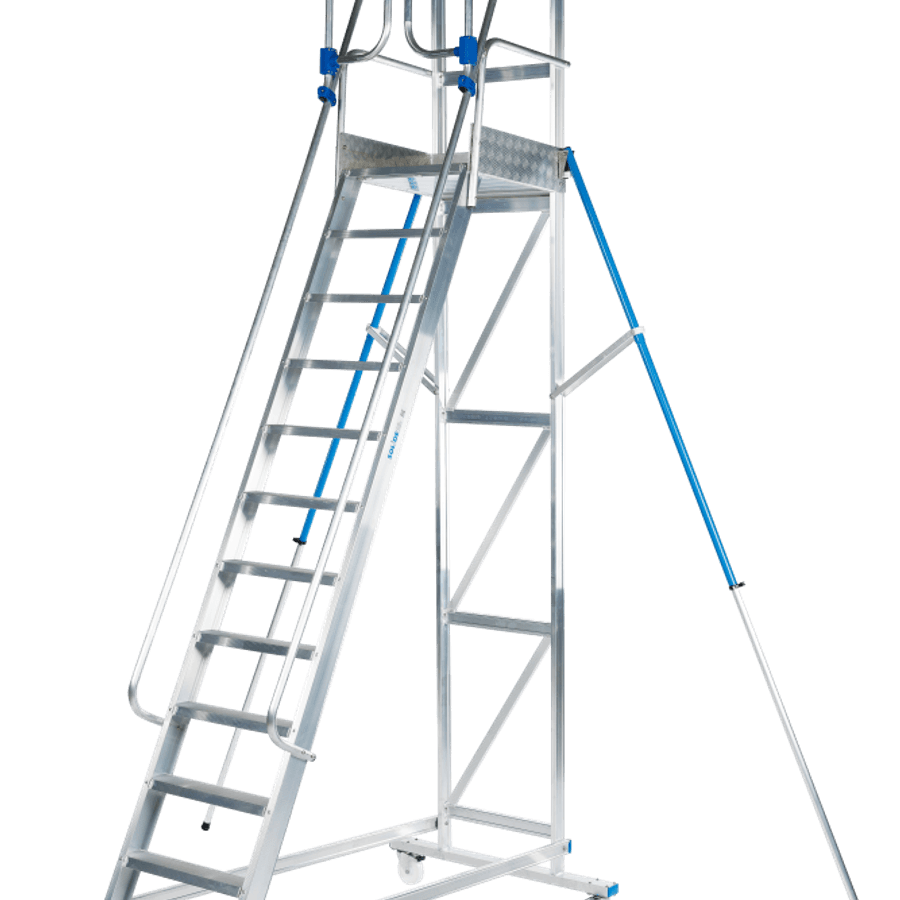 Solide Mobiele bordestrap / 12 treden met zelfsluitende