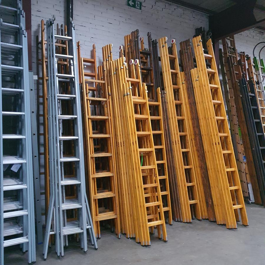 Smits houten ruitenwassersladder 3x10sp. met draad