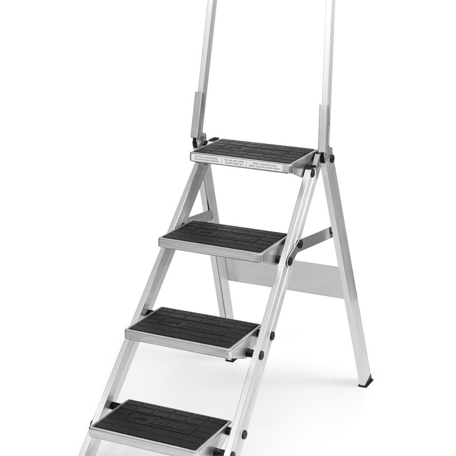 Jumbo aluminium trapladder 4 tr. rubber treden en beugel