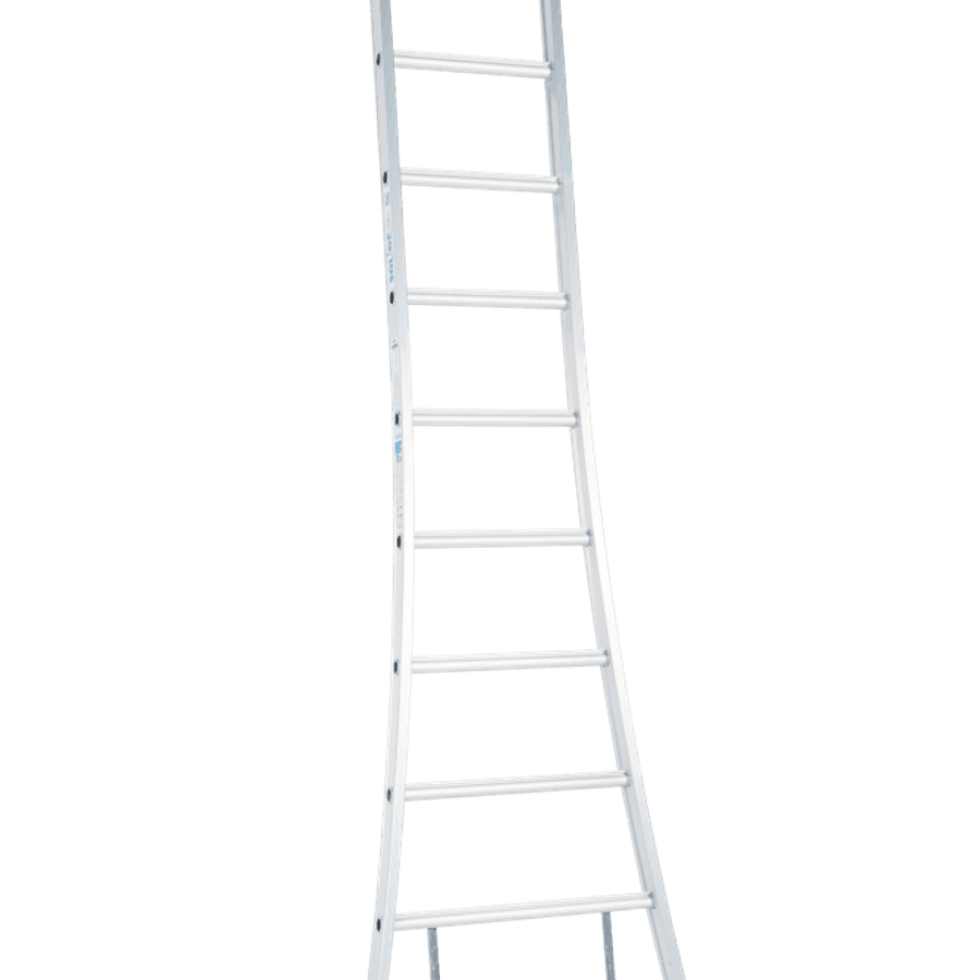Solide Enkele ladder / 10 sporten, verbrede basis