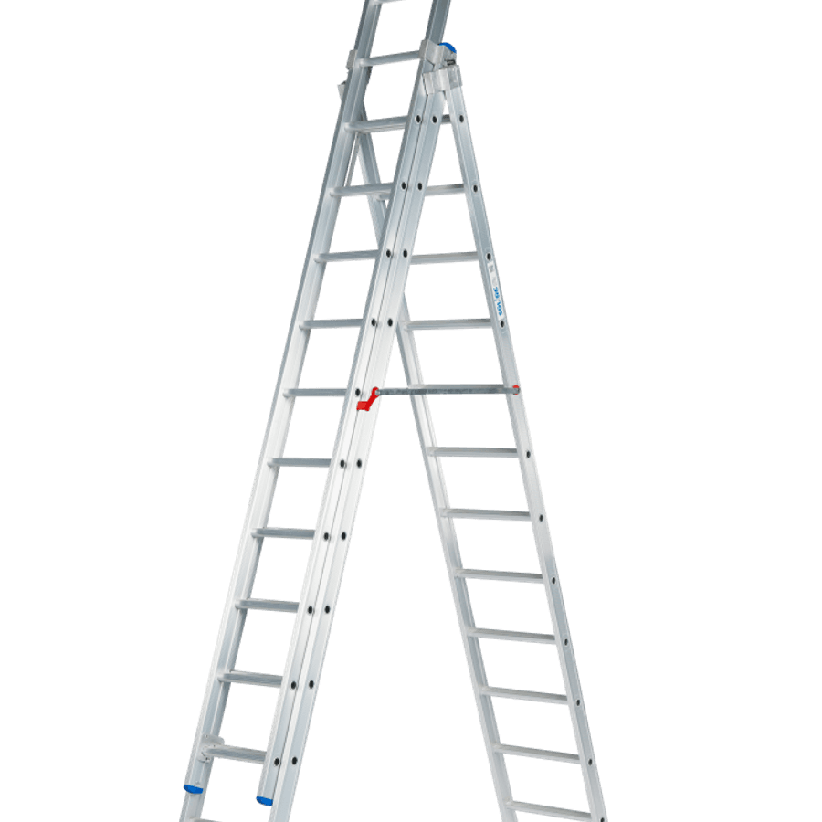 Solide Schuifladder / 3 x 12, rechte voet, reform,
