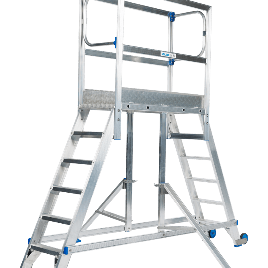 Solide Mobiel werkplatform / 6 treden, platform 1250mm