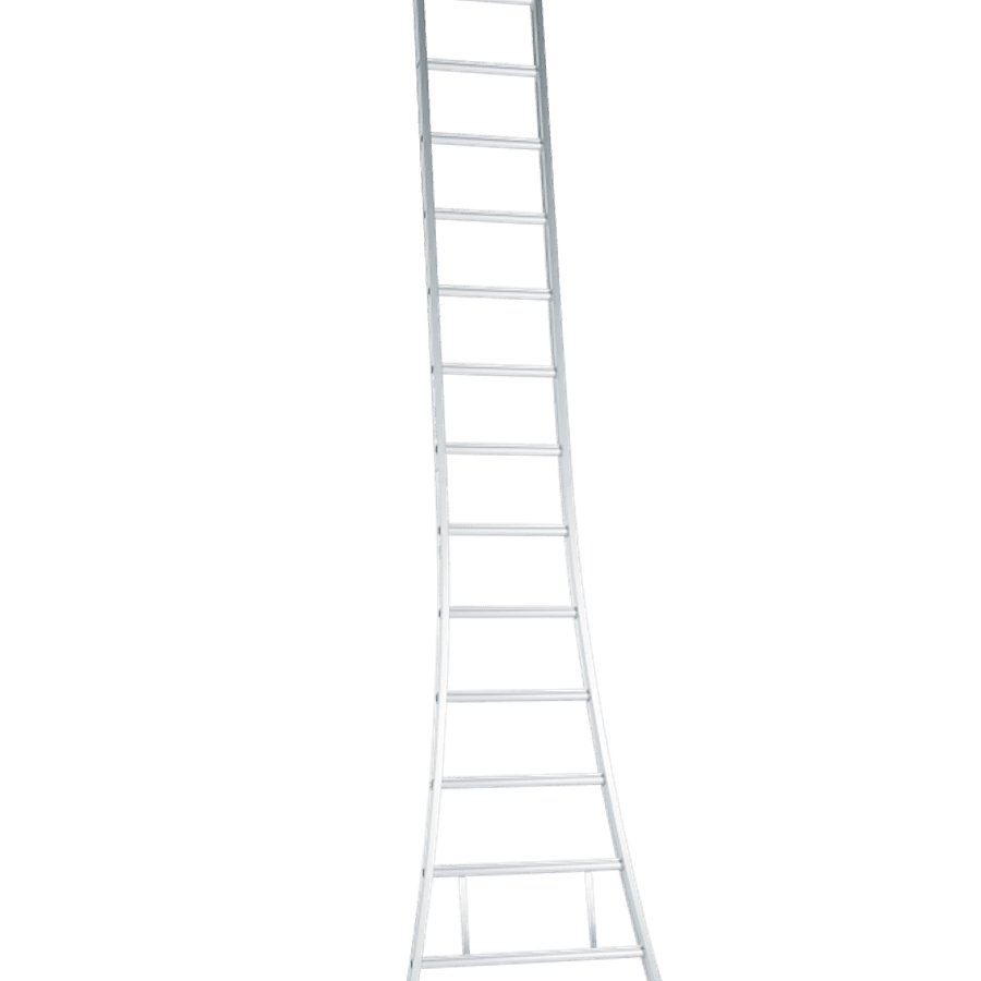 Enkele ladder / 14 sporten, open voet