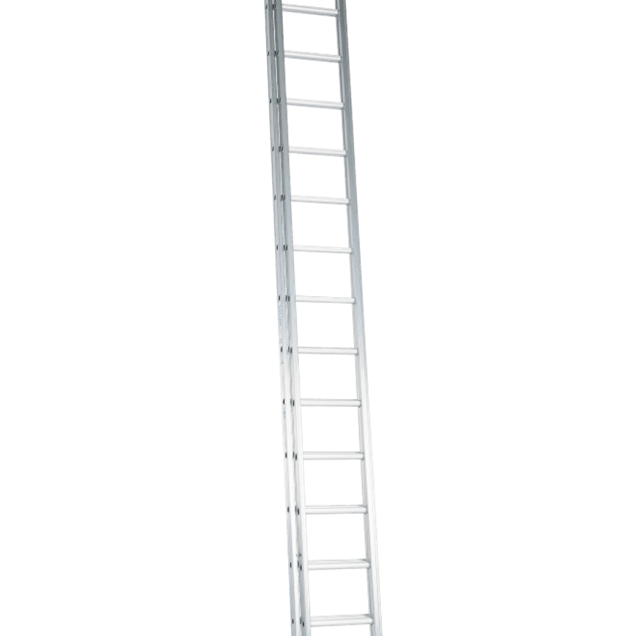 Solide Schuifladder / 2 x 20, rechte voet, niet reform,